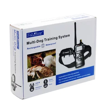 

Shock Remote Rechargeable And Waterproof Training Dog Collar For 2 Dogs