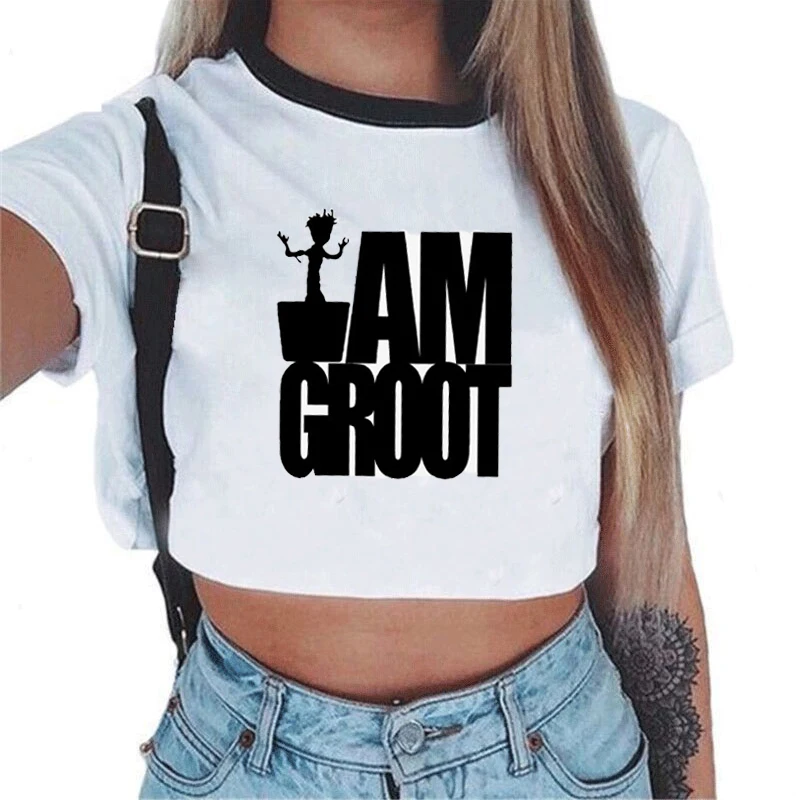 Dámské Crop Top tričko GROOT