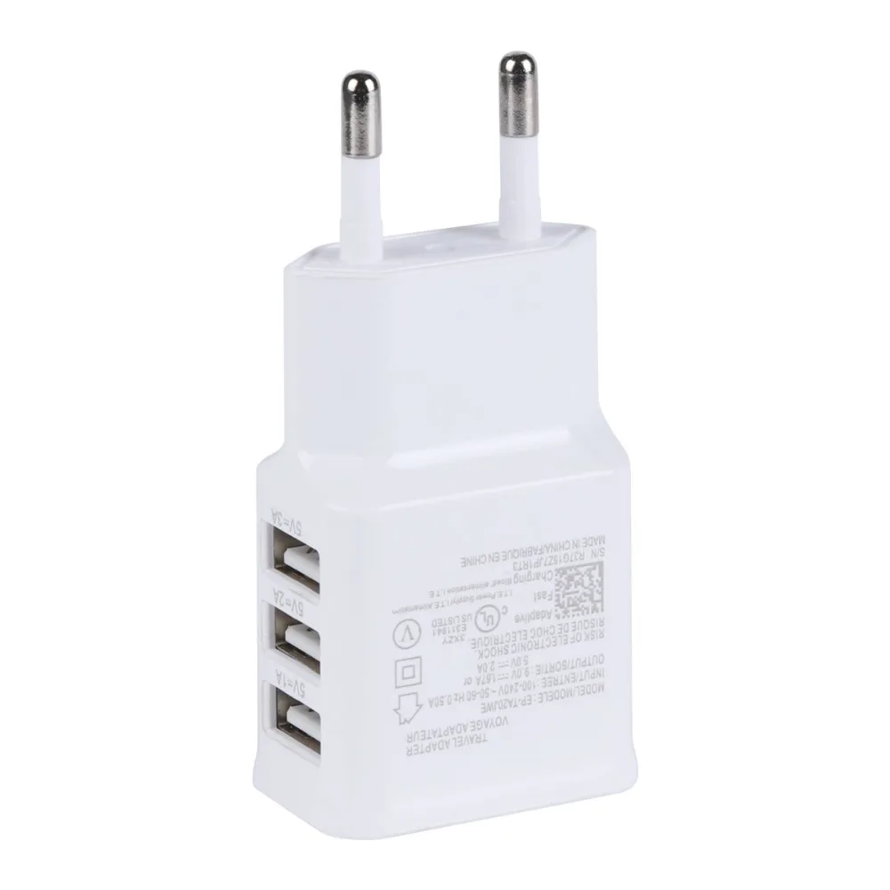 5 V 2 A Usb Cargador De Pared EU Enchufe 1 Puerto De Viajes Adaptador de Alimentación Blanco de carga rápida
