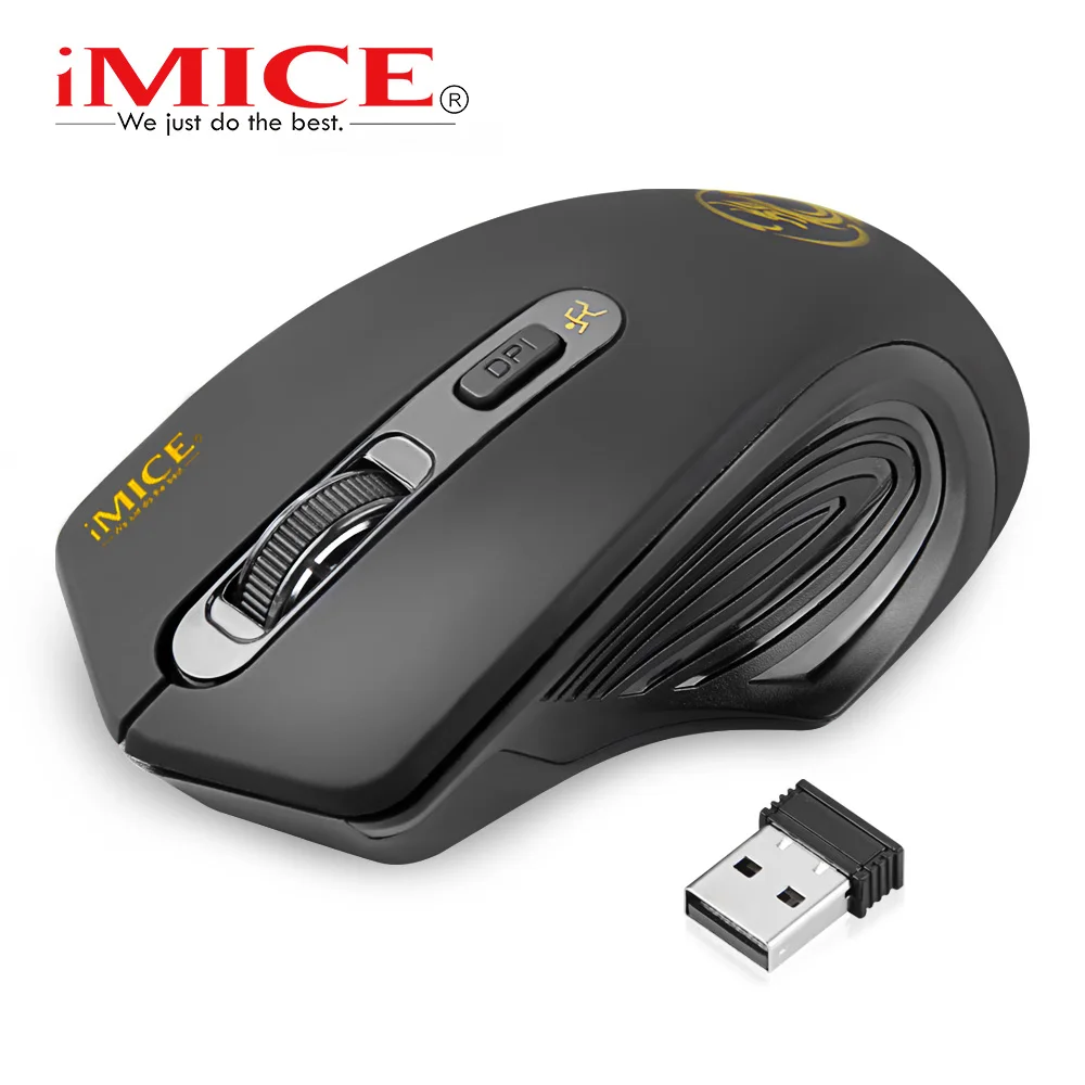 2.4GHz Ergonomic Wireless Optical Mouse 2000DPI Adjustable with USB 3.0 Receiver for Computer PC