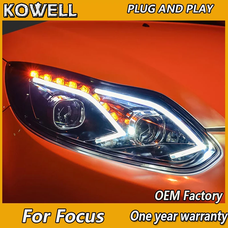 

KOWELL Car Styling for Focus 2012 2013 2014 Headlights focus 3 LED Headlight DRL Lens Double Beam Bi-Xenon HID car Accessories