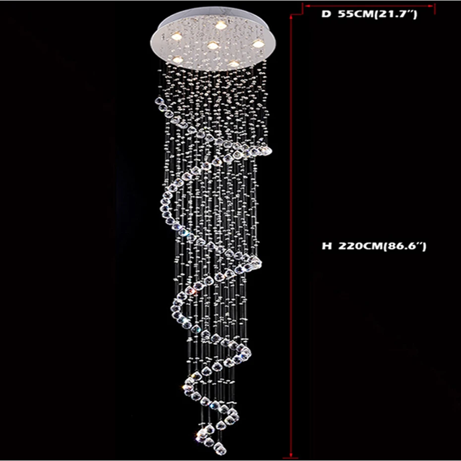 Современные светодиодные спиральные хрустальные люстры, потолочные лампы, светильники, длинный лестничный светильник для лестницы, для отеля, фойе, декоративный светильник ing