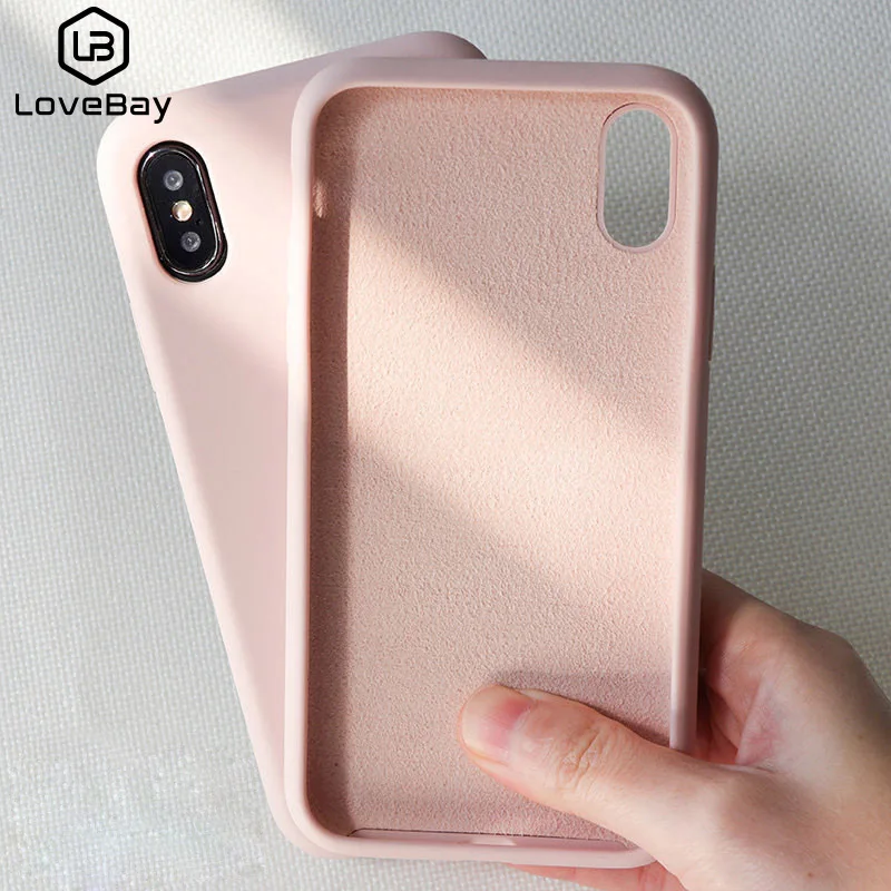 Lovebay Silicone Phone Case For iPhone X 7 8 6 6S Plus Soft TPU Candy
Color Shockproof Case For iPhone XS XR Xs Max 11 Pro Max