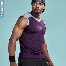 Aimpact, спортивные топы, облегающие мышцы, для тела, для спортзала, без рукавов, для тренировки, для бега, быстросохнущие топы на бретелях для мужчин, 2AM1025