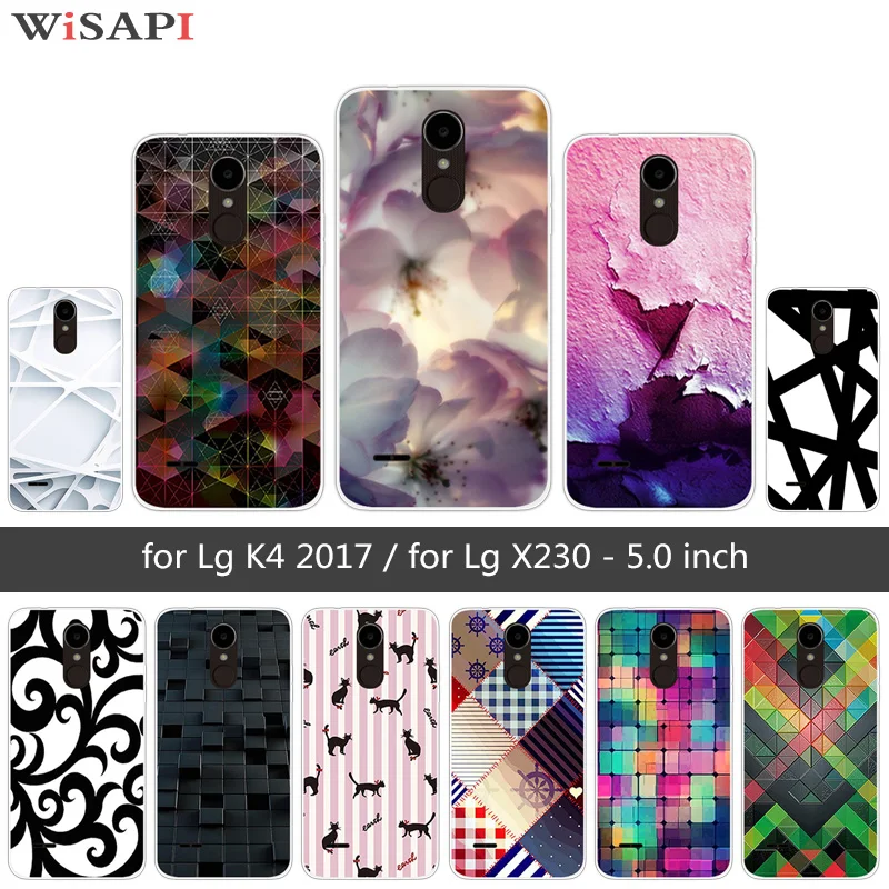 Soft TPU Case For LG K4 2017 X230 Clear Silicone Cases Back Slim Cover 5.0 inch Phone Bizarre Fundas Capa |