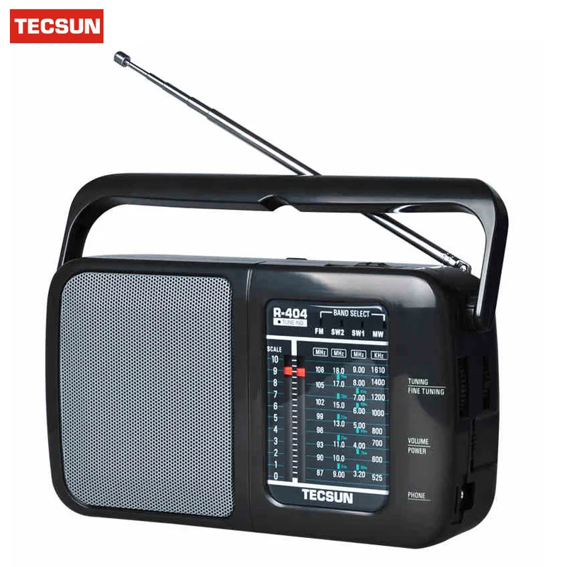 Tecsun R-404 R404 высокая чувствительность FM радио mw и sw приемник ЧМ-WM SW1 SW2 со встроенным Динамик Портативный радио