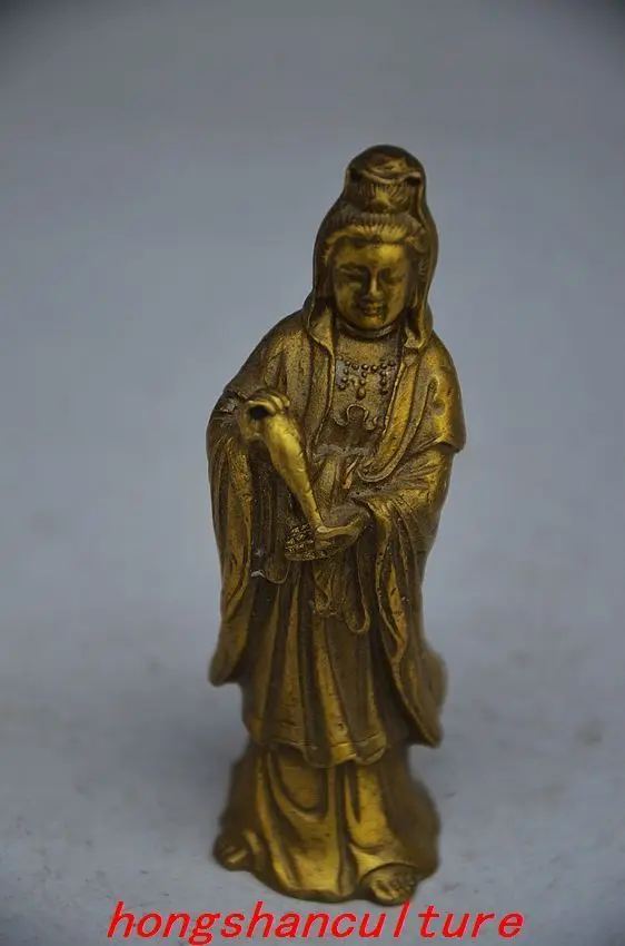

EXQUISITE CHINESE BRASS HANDMADE KWAN-YIN STATUES
