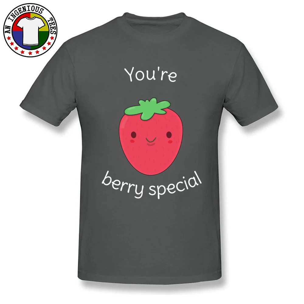 Funny Strawberry Pun Classic Short Sleeve Design Tshirts Cotton Fabric Crewneck Mens T Shirt Family Tops Shirts Summer/Fall Funny Strawberry Pun carbon