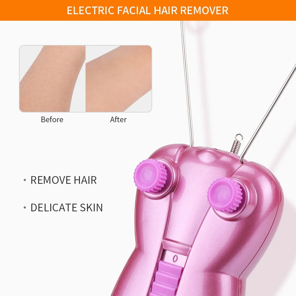 USB Chargable Mini Electric Body Facial Hair Remover Face Depilator Bikini Hair Removal For Women Pink Shaver Beauty Care