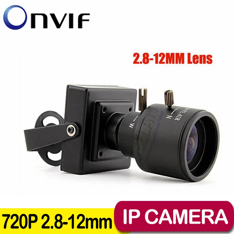 

mini ip camera 1.0MP ONVIF HD 720P H.264 P2P Mobile Phone Surveillance CCTV IP Camera 2.8-12mm manual varifocal zoom lens