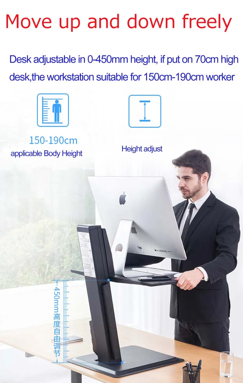 proper standing desk height