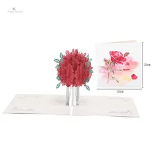 3D всплывающие цветы свадебные приглашения поздравительный подарок спасибо карты пустые открытки по случаю Дня рождения ручной работы бумага Лазерная резка День благодарения