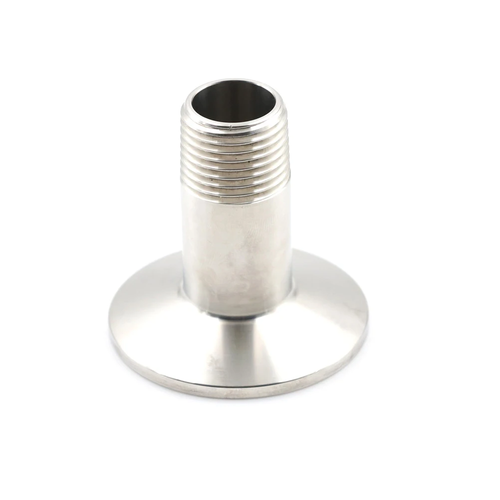 

1PCS 1/2" DN15 Stainless Steel Sanitary Male Threaded Ferrule OD 50.5mm fit 1.5" Tri Clamp High Quality