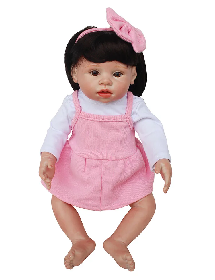 

43cm Reborn Babies Silicone Doll Alive Reborn Boneca 100% Handmade Lifelike Full Body Vinyl Baby Toy Doll For Girl Birthday Gift