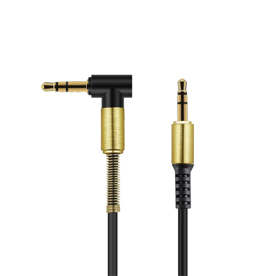 3.5mm Jack Audio Bend L Cable 3.5 Male to Car Aux Auxiliary Plug Cord Supports Phone PC |