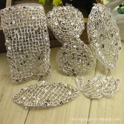 

Hair accessories inlaid gold sequined headdress bottom bracket DIY manual creative new materials
