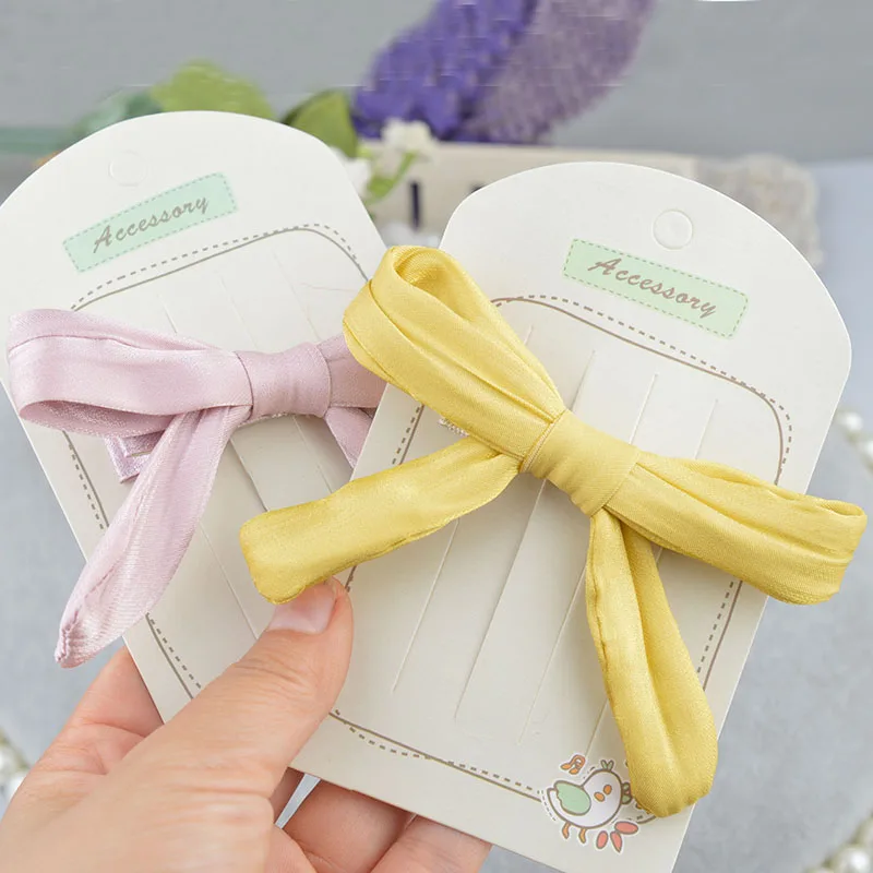 

Resale Teeth Clip Hair Bow Prince Kids Girl Hair Clip Fabric Hair Grip Kids Solid Color Ribbon Cute Hair Accessories