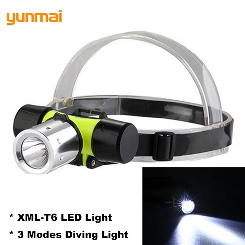

Water Resistant Outdoor LED Headlight new-T6 Powerful Diving Headlamp Waterproof 3 Modes Head Flashlight Lamp Use 18650/AAA