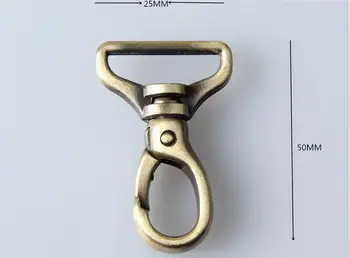 

1 inch (25mm) bronze trigger snap for bag, hardware accessories, handbag hook swivel clasp Dog clip Hook Metal Clip Buckle