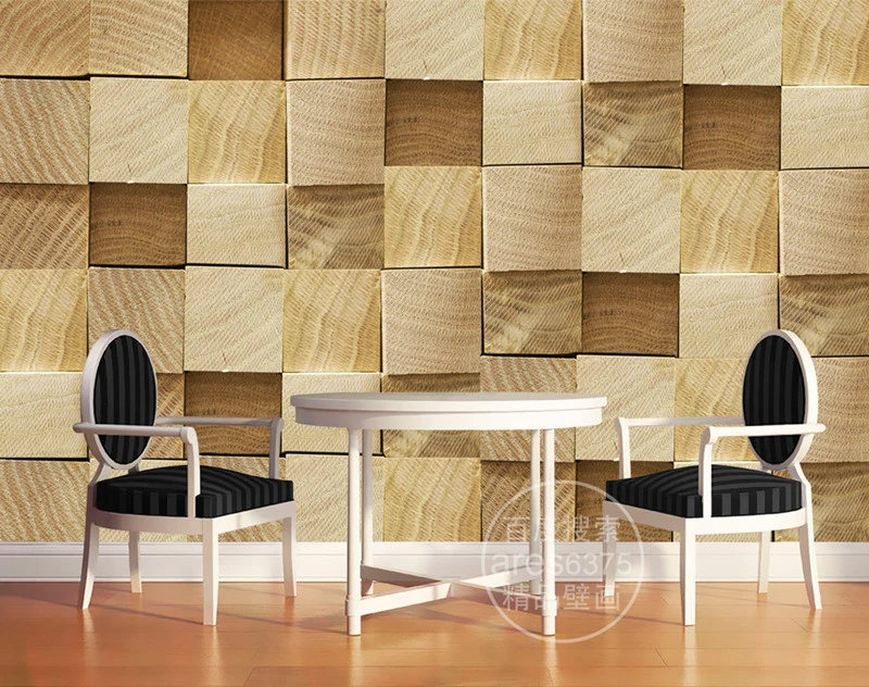 カスタム3d壁紙木材ブロック写真の壁紙天然木壁の壁画アートリビングベッドルームオフィス家の装飾 3d Wallpaper Wood Wallpaper Nature3d Wallpaper Aliexpress