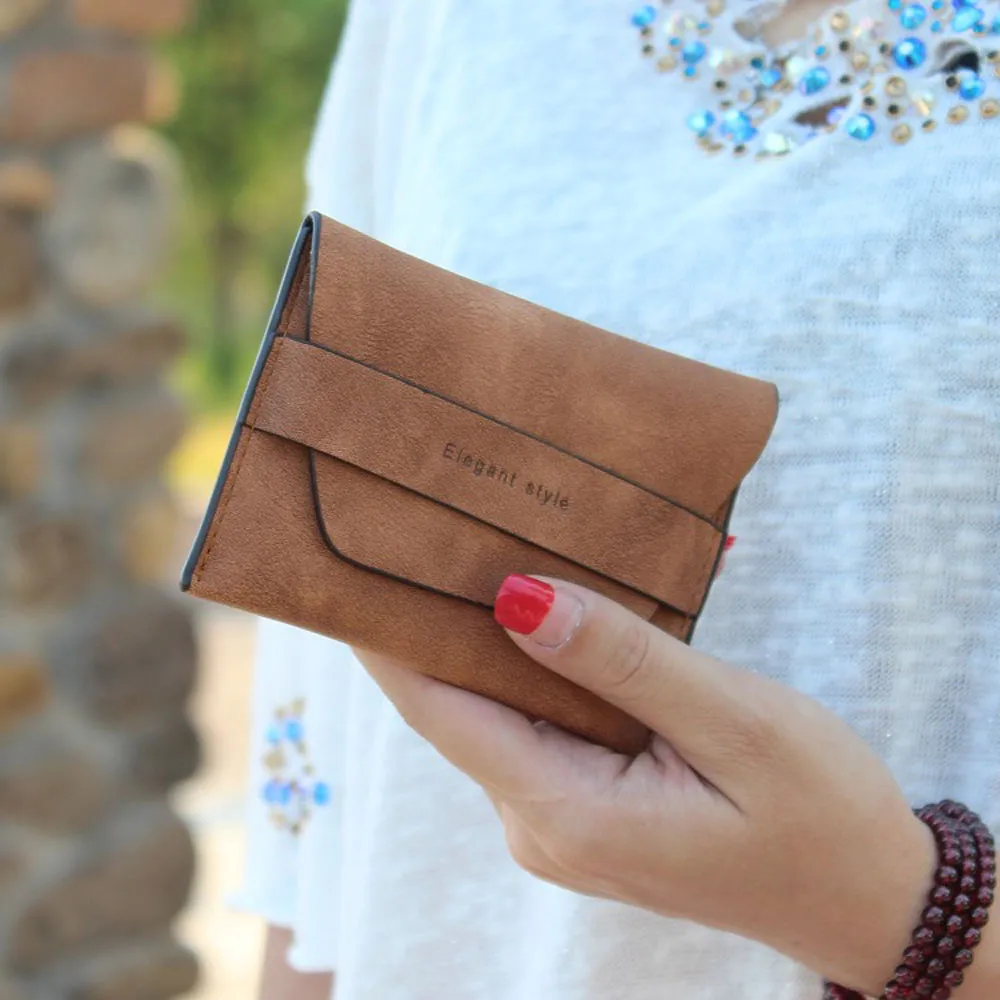 

2019 Wallet Women Short Cute Wallet Leather Women Wallets Female Purse Clutch Bifold Wallet Clutch Card Holders Handbag New