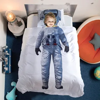 

3pcs/Set Brand 3D Bedding Set Astronaut Captain America Princess Bed Duvet Cover Twin/Queen Size For Girls Boys Gift