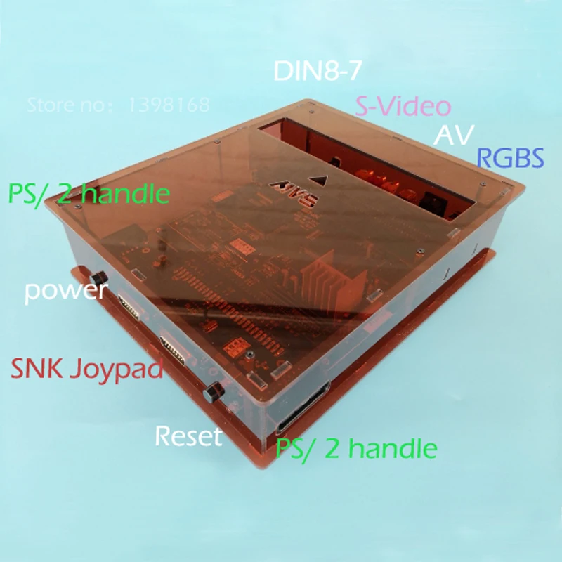Новый картридж JAMMA CBOX MVS SNK NEOGEO AES 1C to DB 15P для PS1/2 контроллера Joypad AV RGBs выход 161 в