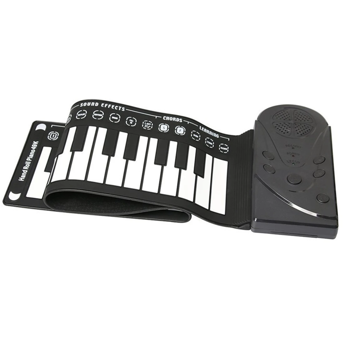 

New 49 key speaker hand roll electronic piano portable folding electronic soft keyboard roll up the piano