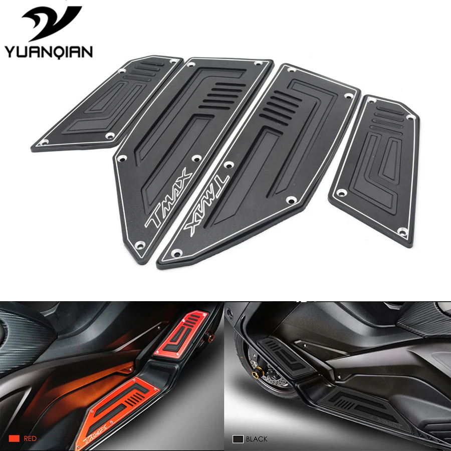 Motorcycle Footboard Steps Foot Pegs Footrest Pad for Yamaha T-MAX 530 TMAX530