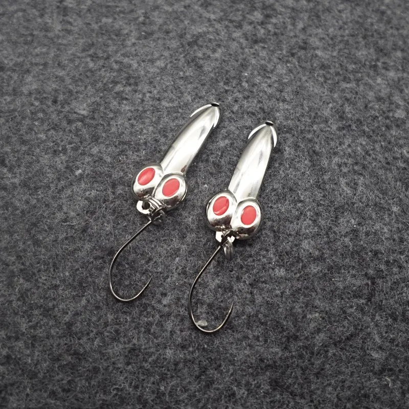 2.5g trout spoons brass fishing spoons pesca metal lures area trout fishing ultralight Fishing tackle Gold Silver color