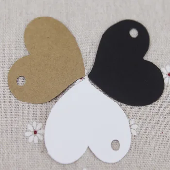 

Heart Shape Kraft Paper Card Wedding Favour Gift Tag DIY Tag Price Label Party Favor Handmade Creative Crafts 50pcs 4.5*4cm