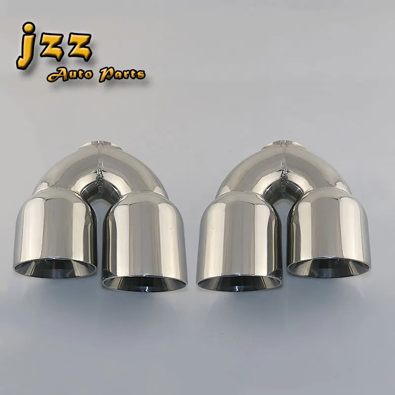 

JZZ 1pcs 57mm inlet car exhaust tip muffler for car 89mm outlet tailpipe escape auto tube smoking pipe free shipping