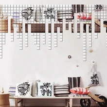 100 pcs Superfície do Espelho Acrílico Adesivos de Parede DIY Decoração Da Sua casa de Banho Quarto sala de estar Decalques Da Arte Da Parede Quadrado Espelho De Mosaico adesivo