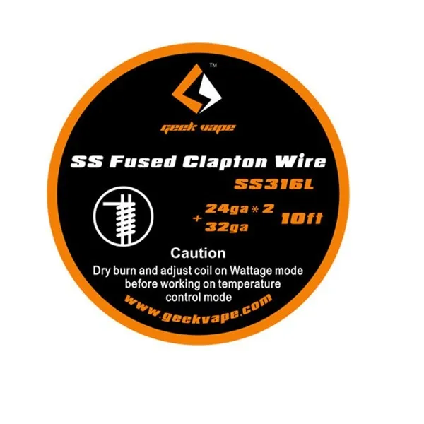 Оригинальный Geekvape Fused Clapton с сопротивлением покрытый вязальной проволокой (24ga * 2 +