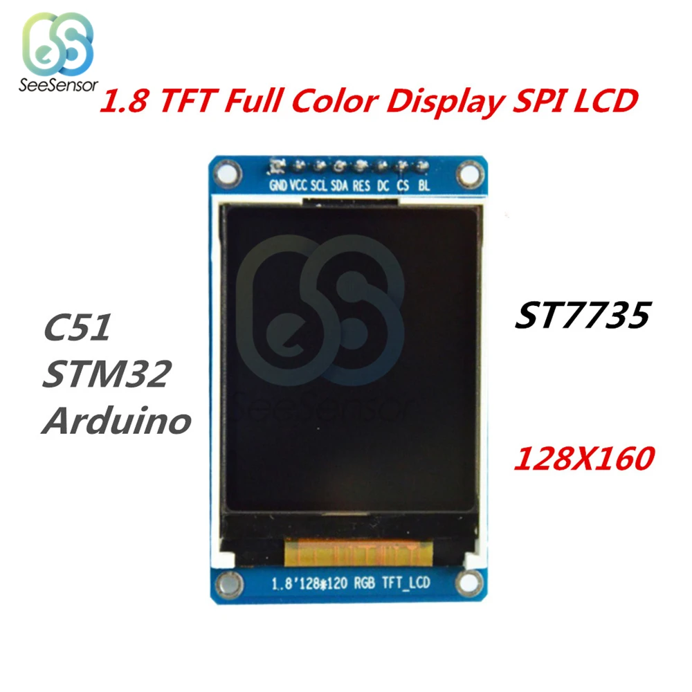1,8 дюймов 128*160 128x160 цифровой ЖК-дисплей полноцветный RGB TFT ЖК-экран SPI ST7735S IC драйвер постоянного тока 3,3 В Замена OLED