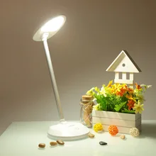 Светодиодный настольная лампа Перезаряжаемые вращения защиты глаз USB сенсорный экран для чтения с светильник с регулируемой яркостью для Спальня для офиса