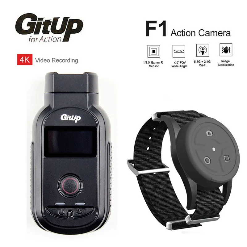 

GitUp F1 90 FOV WiFi Ultra 4K HD 3840x2160p Sport Action Camera Video Recorder Dash Cam Outdoor Road Cycling Camcorder W/Remote