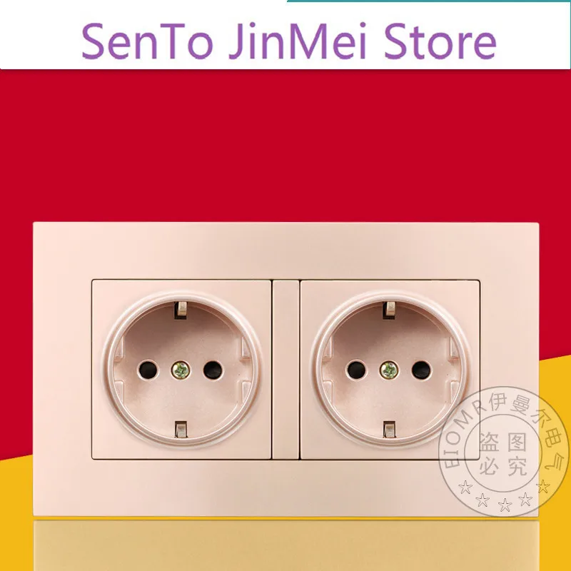 

146 Type Two Position German Socket German Standard Socket Panel Wall Exit Europe European Germany Socket