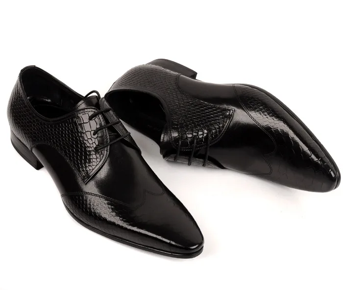 Zapatos De 2 Vestir Moda Up Boda Toe Repujado Alta Lace Cuero 1 Hombres Nuevo Mens Calidad Trabajo Hombre Genuino Punta 5q4HE