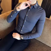 Весенняя новая британская рубашка с длинными рукавами, мужская рубашка, мужская рубашка в полоску, Гонконгская волна