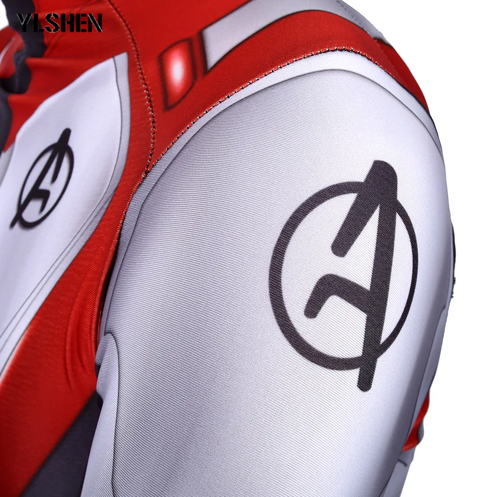 Avengers Endgame Quantum Realm Cosplay Costume Superhero Captain America Captain Marvel Zentai Bodysuit Suit Jumpsuits Vingadore
