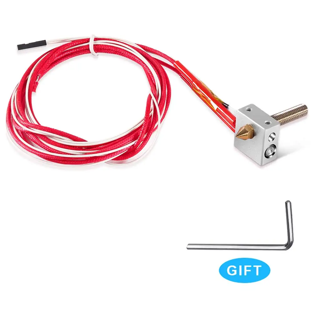 DIY Hotend комплект сопла MK8 горло экструдера обогреватель 1 75 мм/0 4 мм Экструдер