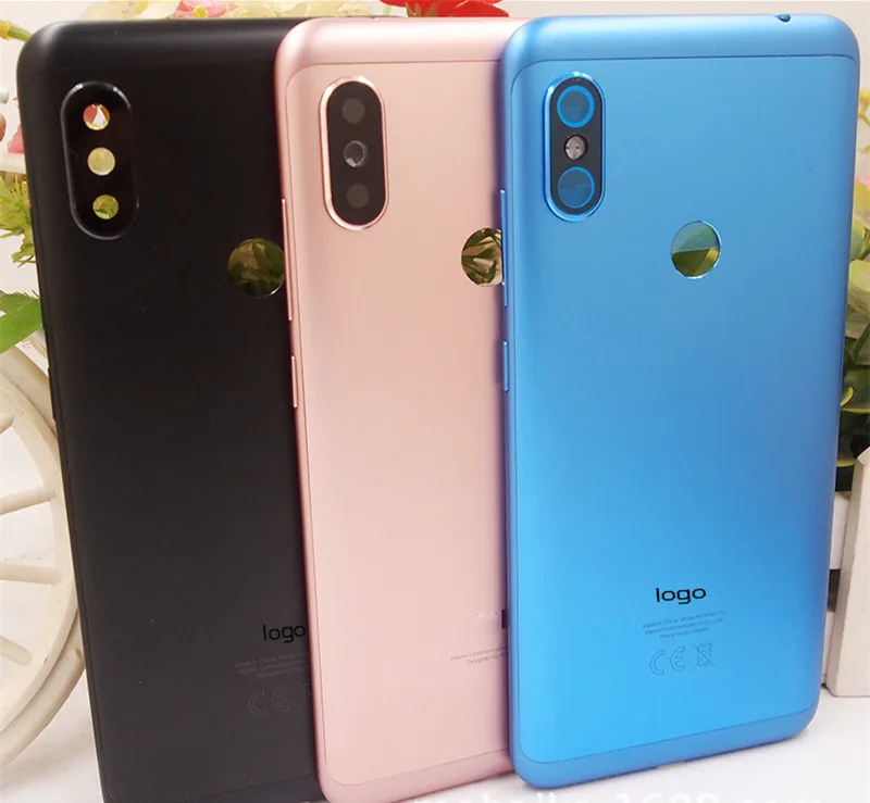 Задняя крышка сменная задняя аккумулятора с боковыми клавишами для Xiaomi Redmi Note 6