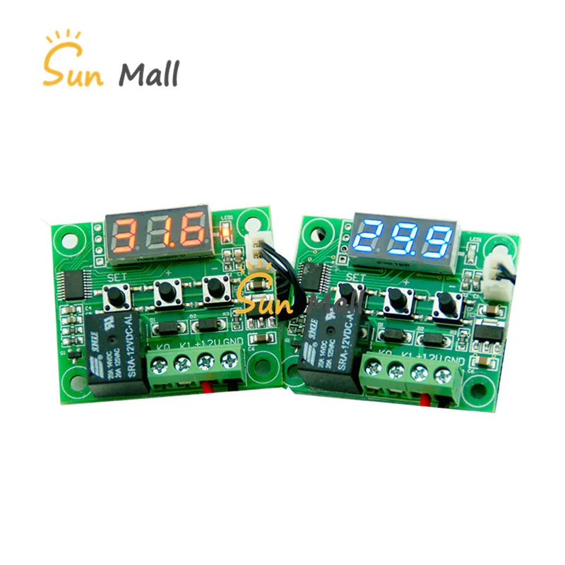 

W1209 DigDigital LED DC 12V Heat Cool Temp Thermostat Temperature Control Switch Module On/Off Controller Board +50CM NTC Sensor
