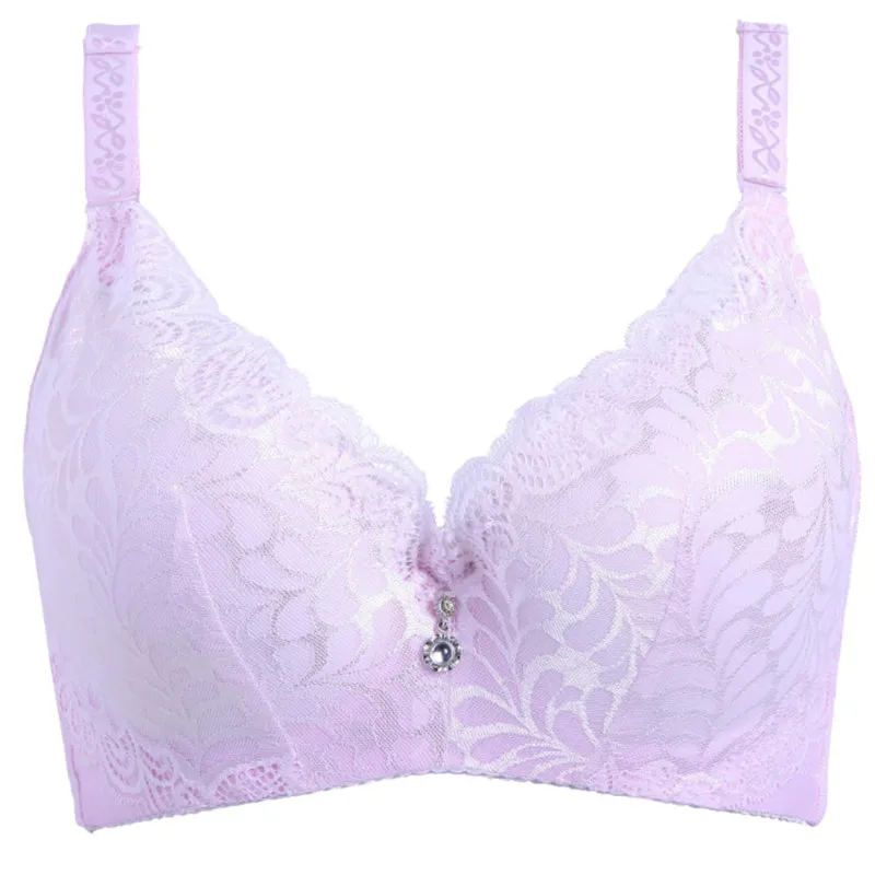 Best Selling Womens Close-fitting Underwear Plus Size C D E Cotton Bras Thin Cups Fashion Push Up Lace Bralette -4