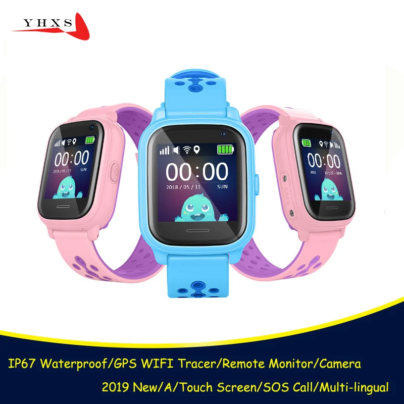 

IP67 Waterproof Smart GPS Wifi Location Remote Camera SOS Call Monitor Wristwatch Kids Child Student Finder Tracker Phone Watch