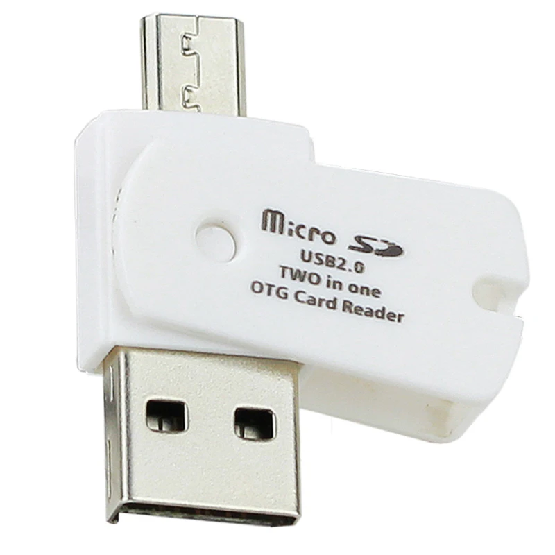 3 цвета Мини Micro USB 2,0 OTG адаптер+ Micro SD TF кард-ридер для телефонов Android внешний портативный USB SD кард-ридер Suppion