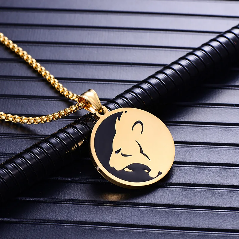 

Hiphop Punk Titanium Stainless Steel 12 Zodiac Signs Amulet Cancer Constellations Lion Pendants Necklaces For Men Women Jewelry
