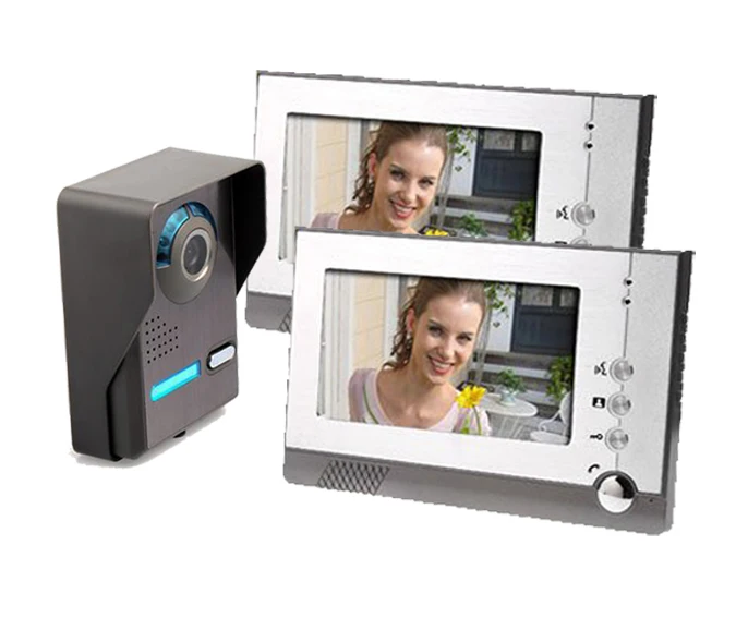 

7'' TFT LCD Wired Video Door Phone Visual Video Intercom Speakerphone Intercom System With Waterproof Outdoor IR Camera
