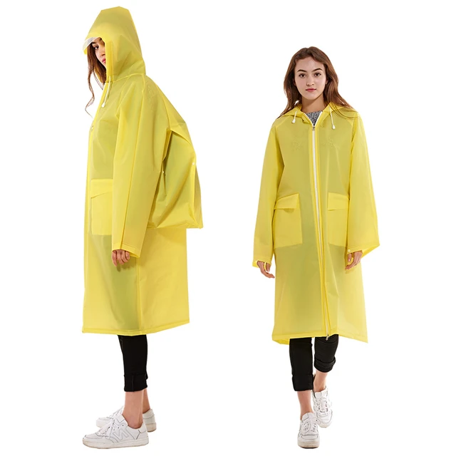 Chubasquero Impermeable con cremallera para mujer, abrigo de lluvia con  capucha, Chaqueta con bolsillo - AliExpress